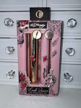 NWT Ed Hardy Lash Queen 2-Pc Mascara Set - Pink & Gold